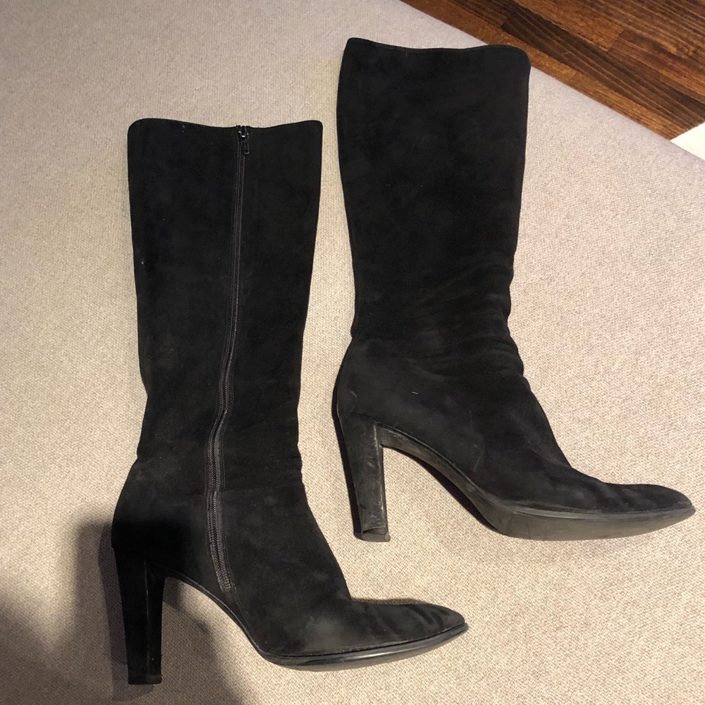 Stuart Weitzman black suede boots